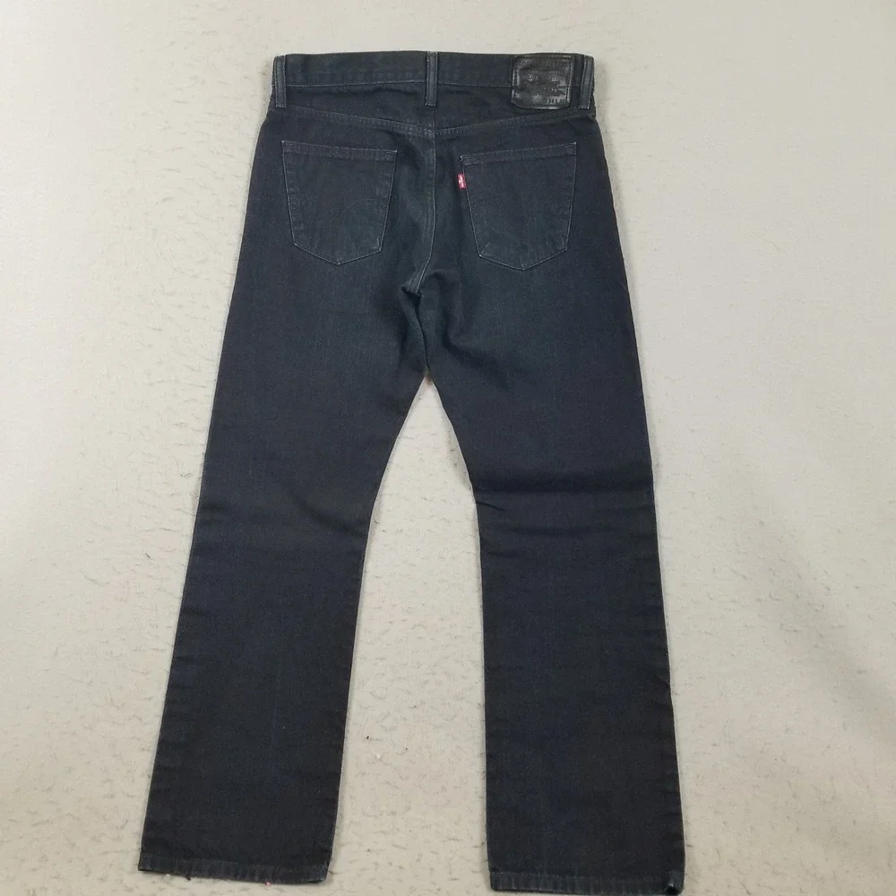 Levis Jeans Mens 34x32 514 Slim Straight Dark Indigo Blue Denim 100% Cotton‎
